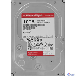 10TB WD Red Pro (WD103KFBX) {Serial ATA III, 7200- rpm, 512Mb, 3.5"}