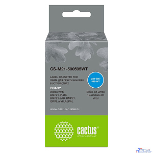 Картридж ленточный Cactus CS-M21-500595WT черный для Brady BMP21-PLUS, BMP21-LAB