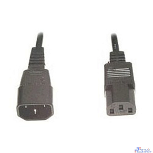 Кабель питания Cablexpert C13-C14, 3х0.5мм2, 6А, с заземлением, 1.8м, черный, пакет
