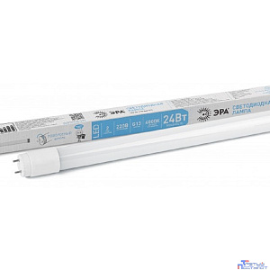ЭРА Б0033006 Лампа светодиодная STD LED T8-24W-840-G13-1500mm G13 поворотный 24Вт трубка стекло нейтральный белый свет