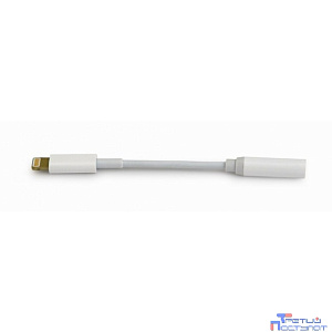 Кабель-переходник USB Cablexpert Lightning/Jack3.5F, для передачи аудиосигнала, белый, пакет (CCA-LM3.5F-01-W)