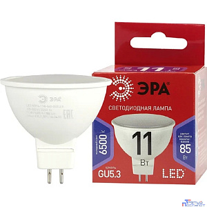 ЭРА Б0045347 Лампочка светодиодная RED LINE LED MR16-11W-865-GU5.3 R GU5.3 11 Вт софит холодный дневной свет