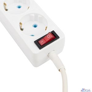 PROconnect (11-7210) Удлинитель 3 гнезда, 3м, 3х0,75мм?, с/з, с кнопкой, белый