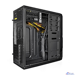 Exegate EX278395RUS Корпус Miditower Exegate XP-329S Black, ATX, <XP350, Black,120mm>, 2*USB, Audio