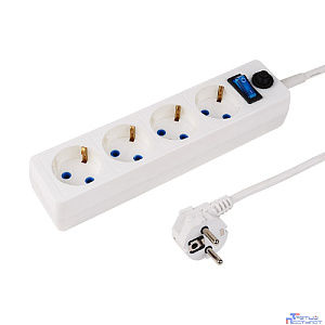 PROconnect (11-7228) Сетевой фильтр STANDARD 4 гнезда, 3м, 3х0,75мм?, с/з + автовыкл., белый