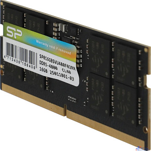 Память DDR5 16GB 4800MHz Silicon Power SP016GBSVU480F02RR RTL PC5-38400 CL40 SO-DIMM ECC 262-pin 1.1В kit single rank Ret