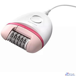 Эпилятор Philips BRE235/00 скор.:2 насад.:1 от электр.сети белый/розовый