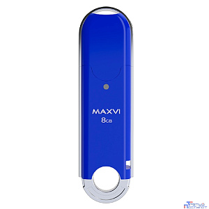 Maxvi USB Drive 8GB P2 blue, монолит с колпачком, ABS пластик, USB 2.0