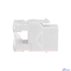 Rexant (02-0060) Модуль Keystone Jack RJ-45(8P8C), UTP неэкранированный, CAT 5e, тип 180 градусов, белый PRO