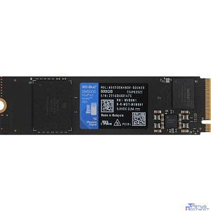 WD SSDl Blue SN5000 SSD M2.2280 PCIe 4.0 500Gb, 5000MBs/4000MBs, TBW 300, WDS500G4B0E, 1 year