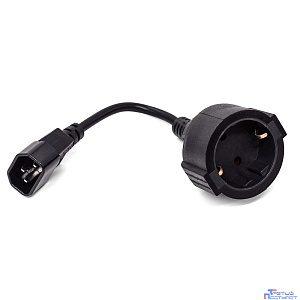 Кабель питания Filum FL-APC10-EU-C14-0.15M/5 CEE 7/3- С14, 3х0.75мм?, 220В, 10A, 2200 Вт, чёрный, 0.15м - 5шт. (1065164)