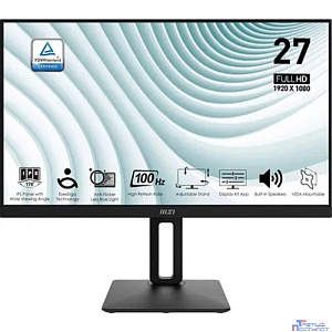 MSI PRO 27" MP271AP черный {IPS 1920x1080 100hz 1ms 178/178 300cd 1000:1 8bit(6bit+FRC) D-Sub HDMI1.4 DisplayPort1.2 2x2W HAS Pivot VESA} [9S6-3PA29T-086]