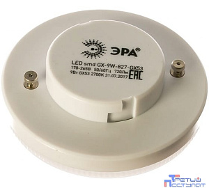 ЭРА Б0020594 Лампочка светодиодная STD LED GX-9W-827-GX53 GX53 9Вт таблетка теплый белый свет