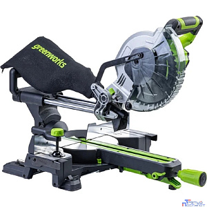 Greenworks GD24MS216 Торцовочная пила, 24V, б/щ, 4800 об/мин, 216х30мм,рез 65х310мм,1х4Ач,ЗУ [1501707UB]