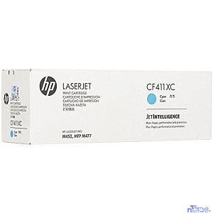 HP Картридж CF411XC 410X лазерный голубой увеличенной емкости (5000 стр) (белая корпоративная коробка)