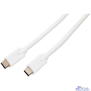 Filum Кабель USB 3.1, 1 м., белый, 3A, разъемы:  USB Type С male-  USB Type С male, пакет. [FL-C-U31-CM-CM-1M] (894188)