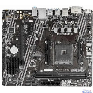 MSI A520M-A PRO {Soc-AM4 AMD A520 2xDDR4 mATX AC`97 8ch(7.1) GbLAN RAID+DVI+HDMI}