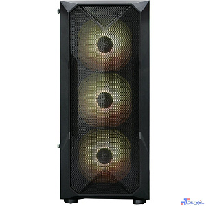 XASTRA Корпус  A304 4ARGB-C6 Black ATX/Mesh/half-size TG/4x120mm ARGB FC fans/Argb+PWM HUB 6port/ A304-4FC12A-C6