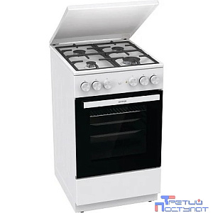 Плита Комбинированная Gorenje GK5A42WF-B белый (металлическая крышка) реш.чугун
