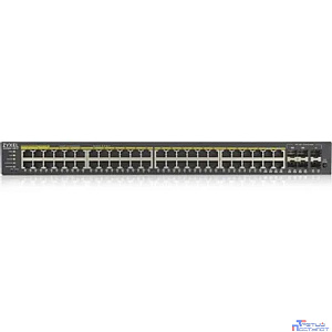 ZYXEL GS192048HPV2-EU0101F Гибридный Smart PoE+ коммутатор NebulaFlex GS1920-48HPv2, 44xGE PoE+, 4xCombo (SFP/RJ-45 PoE+), 2xSFP, бюджет PoE 375 Вт, автономное/облачное управление