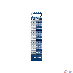 Ergolux Alkaline  BP12 LR6  (ПРОМО, LR6 BP12, пальчиковая батарейка АА 1.5В)(12 шт. в уп-ке)