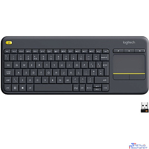 920-007147 Logitech Клавиатура K400 Wireless Touch Plus USB RTL заводская гравировка RU/LAT