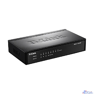 D-Link DES-1008P/C1A Неуправляемый коммутатор с 8 портами 10/100Base-TX (4 порта с поддержкой PoE 802.3af (15,4 Вт), PoE-бюджет 52 Вт)