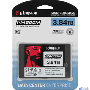 Kingston SSD DC600M, 3840GB, 2.5" 7mm, SATA3, 3D TLC, R/W 560/530MB/s, IOPs 94 000/59 000, TBW 7008, DWPD 1 (5 лет) (SEDC600M/3840G)