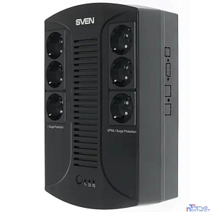 SVEN Источник бесперебойного питания SVEN UP-L1000E, с 6 выходными розетками (3 с питанием от батареи +3 сетевой фильтр)