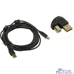 5bites UC5010-050A Проф. кабель EXPRESS USB2.0 / AM-BM / FERRITES / 5M / BLACK