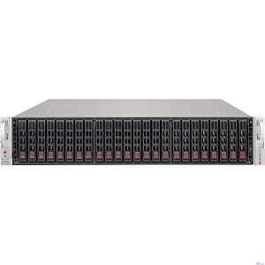 SuperMicro CSE-216BE1C-R609JBOD 2U Storage JBOD Chassis with capacity 24 x 2.5" hot-swappable HDDs bays, Single Expander Backplane Boards support SAS3/2 or SATA3 HDDs with 12Gb/s throughput,