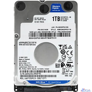 1TB WD Blue (WD10SPZX) {SATA 6Gb/s, 5400 rpm, 128Mb buffer}
