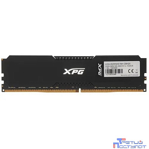 A-data DDR4 32GB DDR4 UDIMM, XPG GAMMIX D20, 3200MHz CL16-20-20, 1.35V, AX4U320032G16A-CBK20