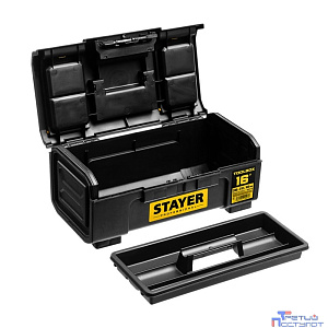 STAYER Ящик для инструмента "TOOLBOX-16" пластиковый, Professional [38167-16]