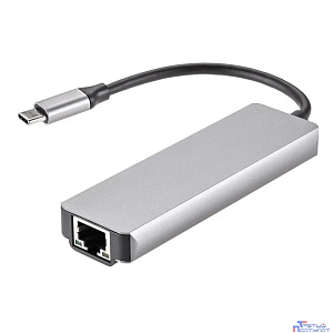 AOpen ACU435M Адаптер USB 3.1 Type-Cm ->HDMI A(m) 4K@30Hz, RJ45, 2XUSB3.0, PD, iOpen <ACU435M>