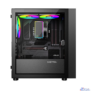 XASTRA Корпус A305M 3ARGB Black mATX/Mesh/ tempered glass / 2x140mm + 1x120mm ARGB PWM fans/ Door/  A305M-2FC14A-1FC12A-D