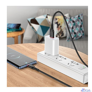 HOCO X59/ USB кабель Type-C/ 2m/ 3A/ Нейлон/ Black