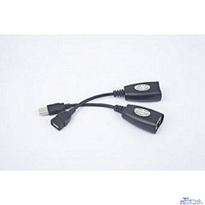 Gembird UAE-30M USB 2.0 кабель удлинительный AM/AF/RJ45Fx2  по витой паре