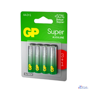 GP 15AA213/1-2CRSBC4 40/320 Super Alkaline G-Tech (4 шт. в уп-ке)