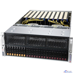 Supermicro SYS-420GP-TNR 4U, 10x Dual Slot GPU, 2xLGA4189 (up to 270W), 32xDDR4(3200),16x2.5" SAS/SATA, 8x2.5" SAS/SATA/NVME, 10xPCIE x16 (for GPU),1xPCIE x16,1xAIOM (OCP 3), 2x1000Base-T, 4x2000W: 1x