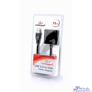 Cablexpert Видео-адаптер USB3 – VGA , черный (AB-U3M-VGAF-01)