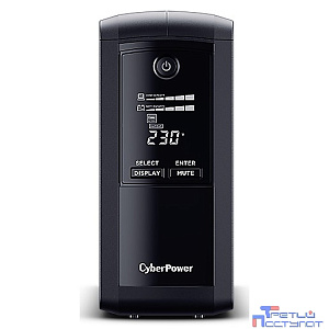 ИБП CyberPower VP1000EILCD {Line-Interactive, Tower, 1000VA/550W USB/RS-232/RJ11/45  (6 IEC С13), 12В/9 Ач х 1}