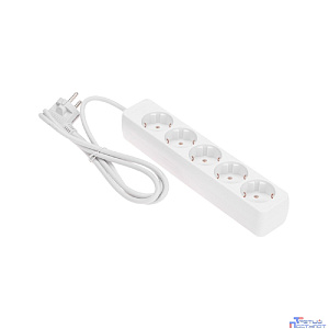 PROconnect (13-4211) Удлинитель 5 гнезд, 1,5м, 3х0,75мм?, с/з, белый