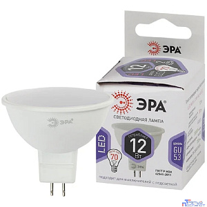 ЭРА Б0049075 Лампочка светодиодная  STD LED MR16-12W-860-GU5.3 GU5.3 12Вт софит холодный дневной свет