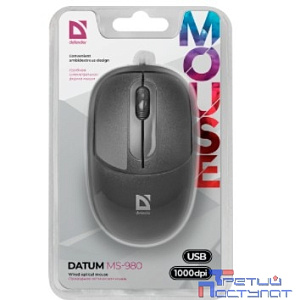 Defender Datum MS-980 черный [52980] {Проводная оптическая мышь, 3 кнопки,1000dpi}