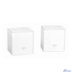 TENDA MW3(2-pack) Двухдиапазонная Wi-Fi Mesh система АС1200, до 300 Мбит/с на 2,4 ГГц + до 867 Мбит/с на 5 ГГц, LAN 2x10/100 Мбит/с, 2 встроенные антенны