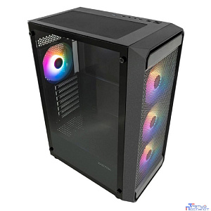 XASTRA Корпус A403 4FRGB Black ATX/Mesh/ tempered glass / 4x120mm FRGB  fans/ A403-4FC12F