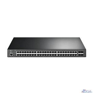 TP-Link SG3452XP Управляемый коммутатор JetStream уровня 2+ c 48 гигабитными портами PoE+ и 4 портами SFP+