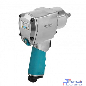 GROSS Гайковёрт пневматический ударный G1260,1/2",Twin Hammer, 813Нм, 7000 об/мин [57441]