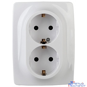 Эра Б0031228 12-2106-01 Розетка 2X2P+E Schuko, 16АХ-250В, Эра12, белый